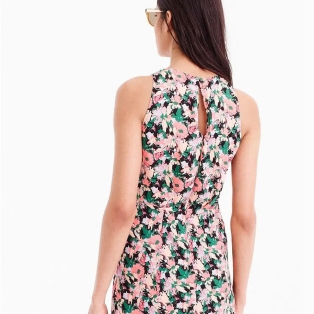 J. Crew Mercantile Black and Orange Sleeveless Midi Sundress
